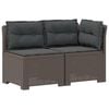 vidaXL Canap&eacute; de jardin 2 places avec coussins look rotin PP