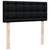 vidaXL Sommier &agrave; lattes de lit avec matelas noir 120x190 cm tissu