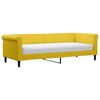 vidaXL Lit de jour avec matelas jaune 80x200 cm velours