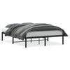 vidaXL Cadre de lit m&eacute;tal sans matelas noir 135x190 cm