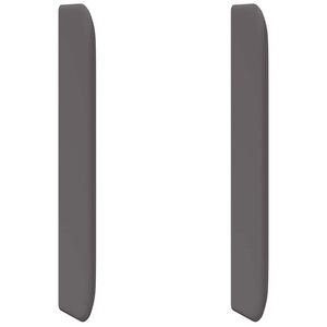 vidaXL Oreille de t&ecirc;te de lit Gris PVC