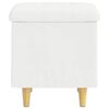 vidaXL Pouf de rangement Blanc 40 x 40 x 45 cm Simili cuir