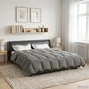 vidaXL Duvet complet toute l'ann&eacute;e Gris clair 240 x 260 cm Microfibre