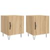 vidaXL Tables de chevet 2 pcs ch&ecirc;ne sonoma 40x40x50 cm bois ing&eacute;nierie