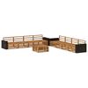 vidaXL Ensemble de canap&eacute;s d'ext&eacute;rieur 9 pcs Naturel
