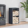 vidaXL Portant de bois chauffage anthracite 40x30x75 cm