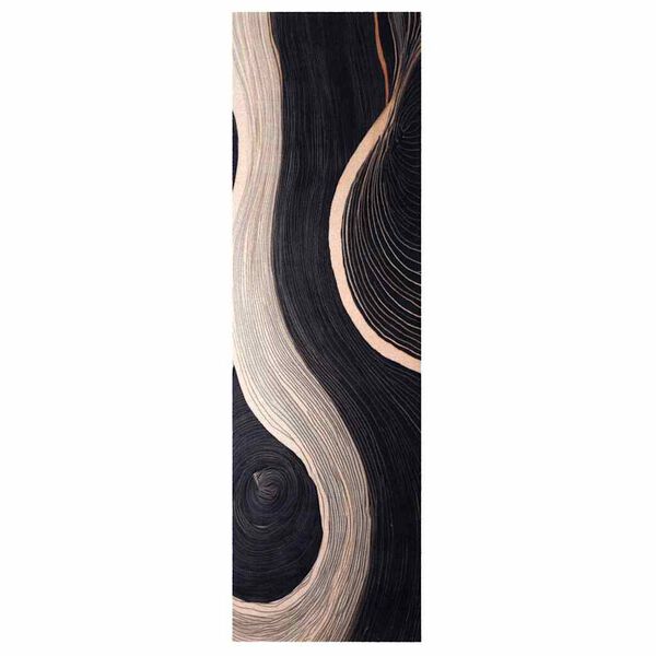 vidaXL Tapis de Cuisine Noir 150 x 45 cm Velours