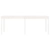 vidaXL Table de jardin blanc 203,5x100x76 cm bois massif de pin