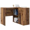 vidaXL Bureau d'angle avec tiroir Bois ancien 102 x 88 x 75 cm