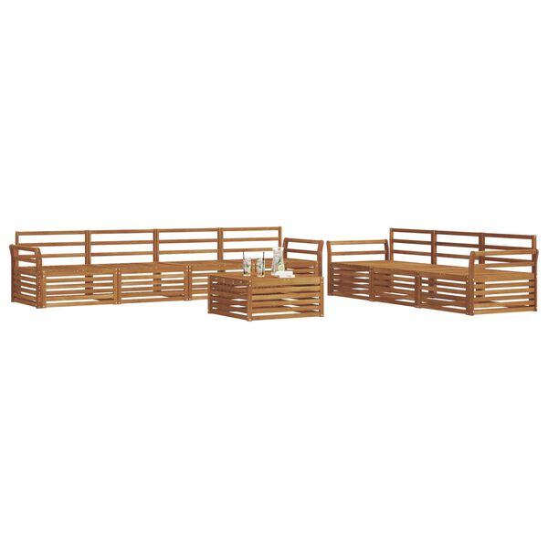 vidaXL Ensemble de canap&eacute;s d'ext&eacute;rieur 8 pcs Naturel