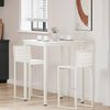 vidaXL Table de bar Blanc 110 x 55 x 105 cm Bois de pin massif