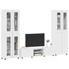 vidaXL Ensemble meuble TV FLORIN Blanc brillant Bois d'ing&eacute;nierie