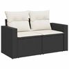 vidaXL Salon de jardin 4 pcs avec coussins noir r&eacute;sine tress&eacute;e