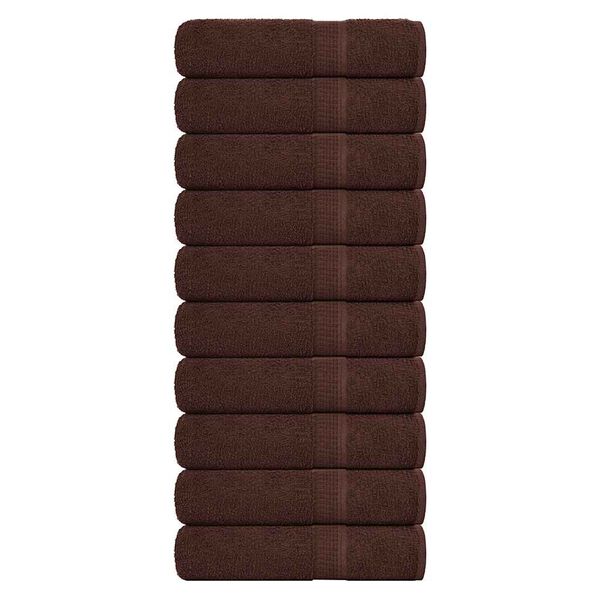 vidaXL Serviettes de bain FROGN 10 pcs marron 100x150 cm 360 g/m²