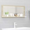 vidaXL Miroir de bain Blanc et chêne sonoma 90x10,5x37 cm Aggloméré