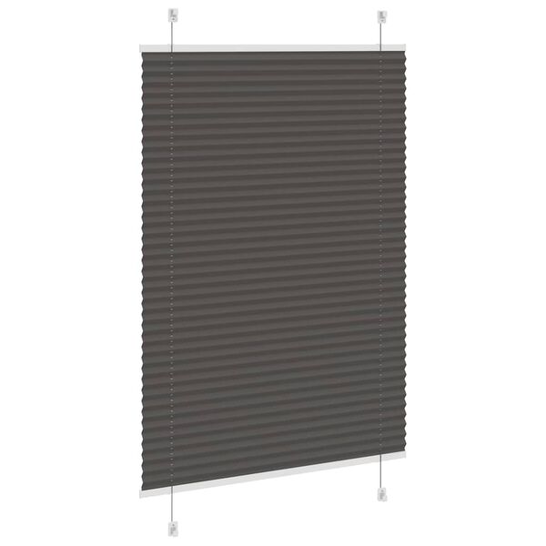 vidaXL Store pliss&eacute; noir 95x100 cm largeur du tissu 94,4 cm polyester