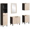 vidaXL Ensembles de salle de bain 5 pcs Finition Lavage Blanc