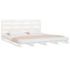 vidaXL Cadre de lit sans matelas blanc bois de pin massif