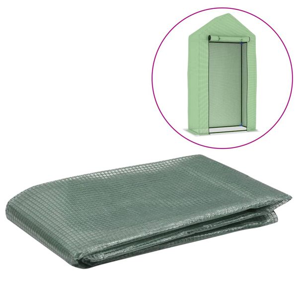vidaXL Couverture de remplacement de serre (0,5 m&sup2;) 50x100x190 cm Vert