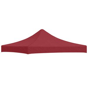 vidaXL Toit de tente de r&eacute;ception 3x3 m Bordeaux 270 g/m&sup2;