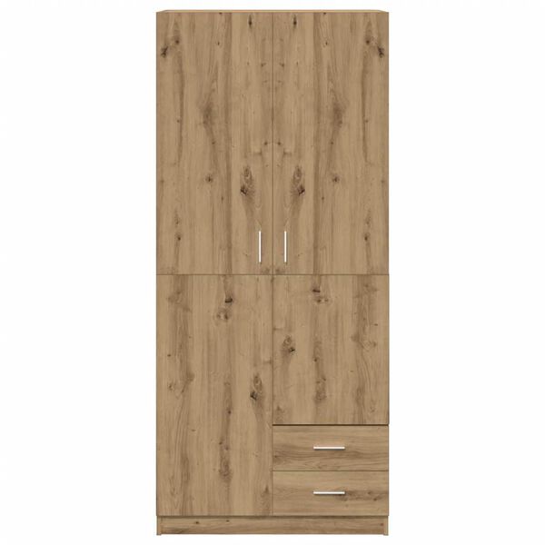 vidaXL Garde-robe chêne artisanal 80x52x180 cm bois d'ingénierie