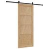 vidaXL Porte coulissante ORKDAL Naturel et Noir 83 x 202 cm Pin massif