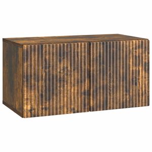 vidaXL Meuble TV mural Ch&ecirc;ne fum&eacute; 59,5 x 31 x 30 cm Bois d'ing&eacute;nierie