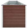 vidaXL Lit surélevé de jardin Acier galvanisé 400x80x77 cm Marron