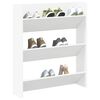 vidaXL Armoire à chaussures murale blanc 80x18x90 cm bois d'ingénierie