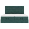 VidaXL Cadre de lit ottoman avec matelas vert fonc&eacute; 180x200cm velours