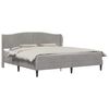 vidaXL Cadre de lit avec t&ecirc;te de lit Gris clair 200 x 200 cm Velours