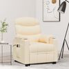 vidaXL Fauteuil de massage Cr&egrave;me Tissu