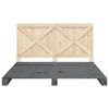 vidaXL Cadre de lit sans matelas gris 200x200 cm bois massif de pin