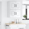 vidaXL Armoire de cuisine Kalmar 2 pcs Blanc brillant 60 x 31 x 40 cm