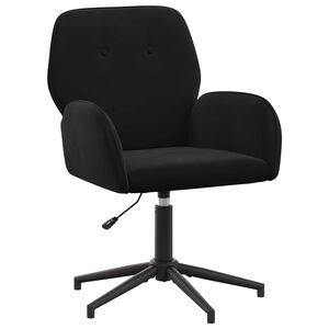 vidaXL Chaise de bureau pivotante 54 x 55 x 90 cm Noir Velours