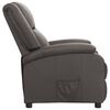 vidaXL Fauteuil inclinable gris cuir v&eacute;ritable
