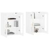 vidaXL Armoires murales 2 pcs blanc bois d'ing&eacute;nierie