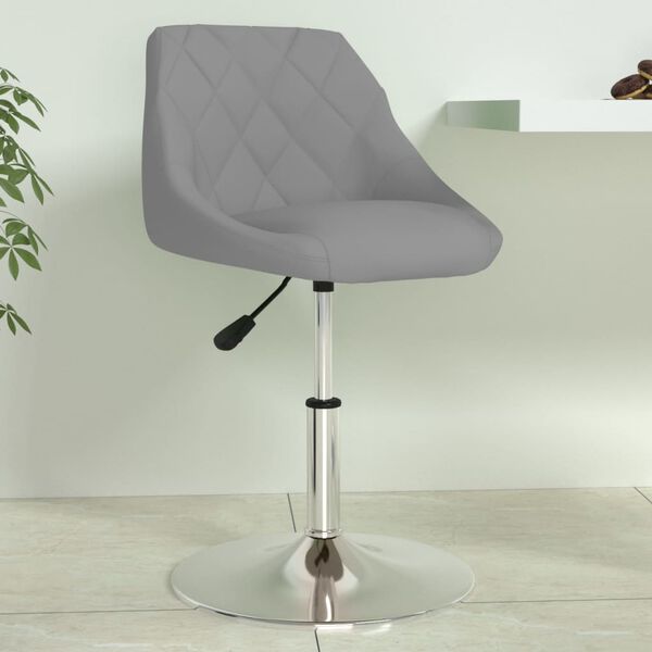 vidaXL Tabouret de bar Gris clair Velours