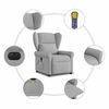 vidaXL Fauteuil de massage inclinable électrique gris nuage tissu