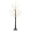 vidaXL Sapin de No&euml;l enneig&eacute; avec LED Marron 22 x 22 x 150 cm