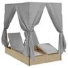 vidaXL Transat double avec toit Beige 205 x 129 x 200 cm Rattan PE