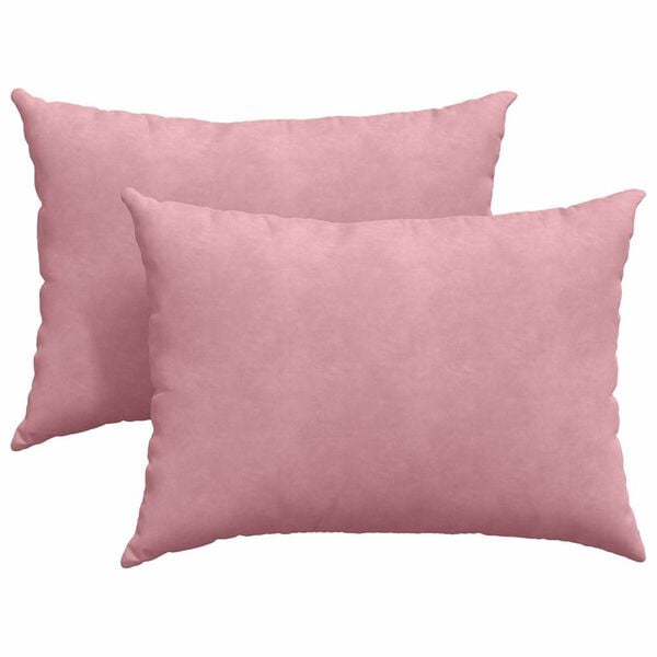 vidaXL Coussins de canap&eacute; 2 pcs Rose 70 x 50 cm