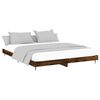 vidaXL Cadre de lit sans matelas ch&ecirc;ne fum&eacute; 200x200 cm bois ing&eacute;nierie