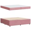 vidaXL Cadre de lit avec matelas Rose 200 x 200 cm tissu
