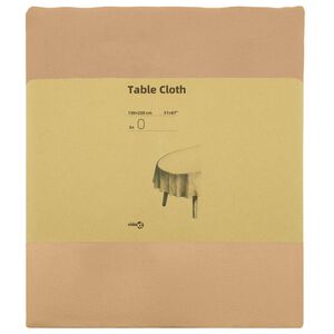 vidaXL Tissu de Table 5 pc ovale Beige 130 x 220 cm Polyester