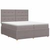 vidaXL Lit boxspring avec matelas Taupe 200 x 200 cm Tissu