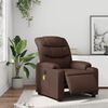 vidaXL Fauteuil de massage inclinable électrique marron similicuir