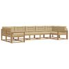 vidaXL Ensemble de canap&eacute;s d'ext&eacute;rieur 7 pc Blanc et Beige