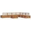 vidaXL 8 pc Ensemble de canap&eacute;s d'ext&eacute;rieur Bois d'Acacia Massif
