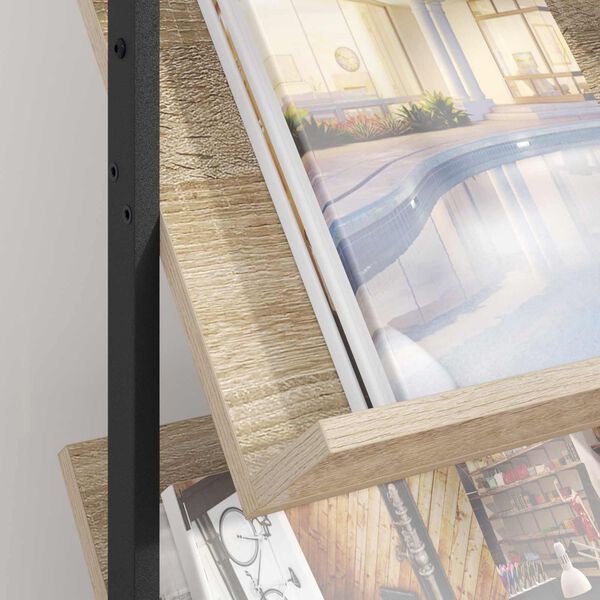 vidaXL &Eacute;tag&egrave;re &agrave; magazines Ch&ecirc;ne Sonoma 68 x 40 x 123,5 cm